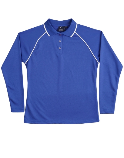 Picture of Winning Spirit, Ladies Cooldry Raglan L/S Polo